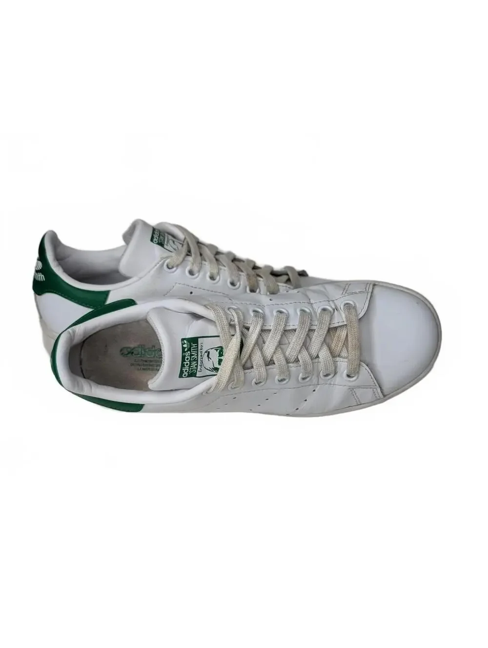 Adidas Stan Smith White and Green Sneakers Size 6.5 US - Picture 3 of 6